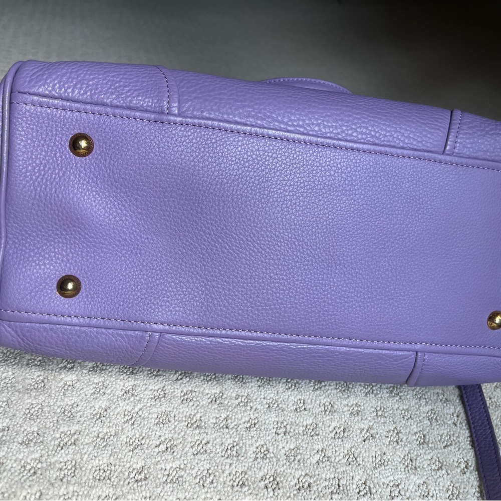 Prada Purple Leather Satchel with Gold Hardware - Picture 4 of 16